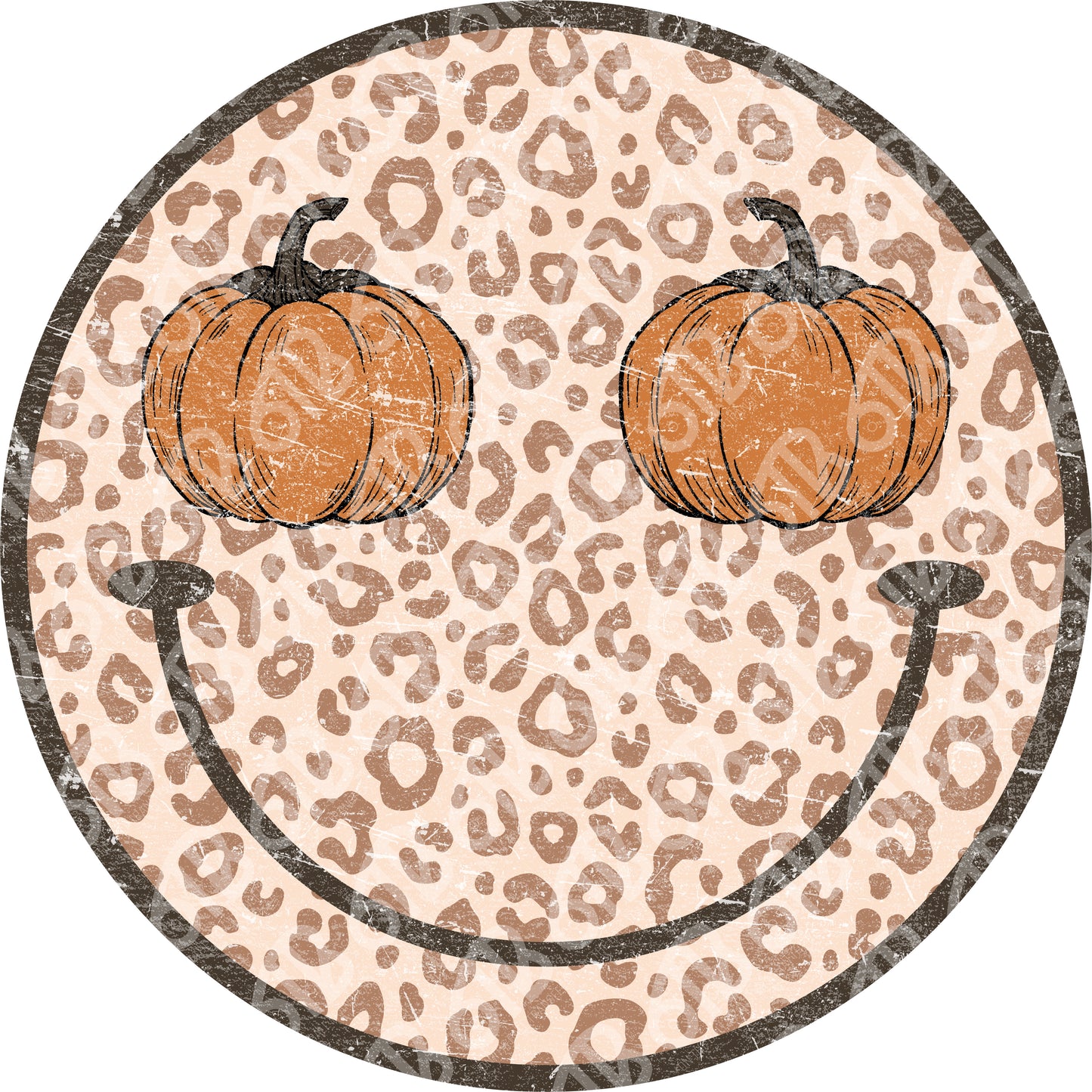 Pumpkin Smiley DTF Transfer