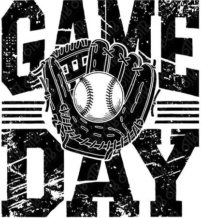 Game Day Baseball Vintage DTF Transfer