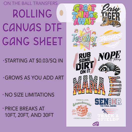 Rolling Canvas DTF Gang Sheet