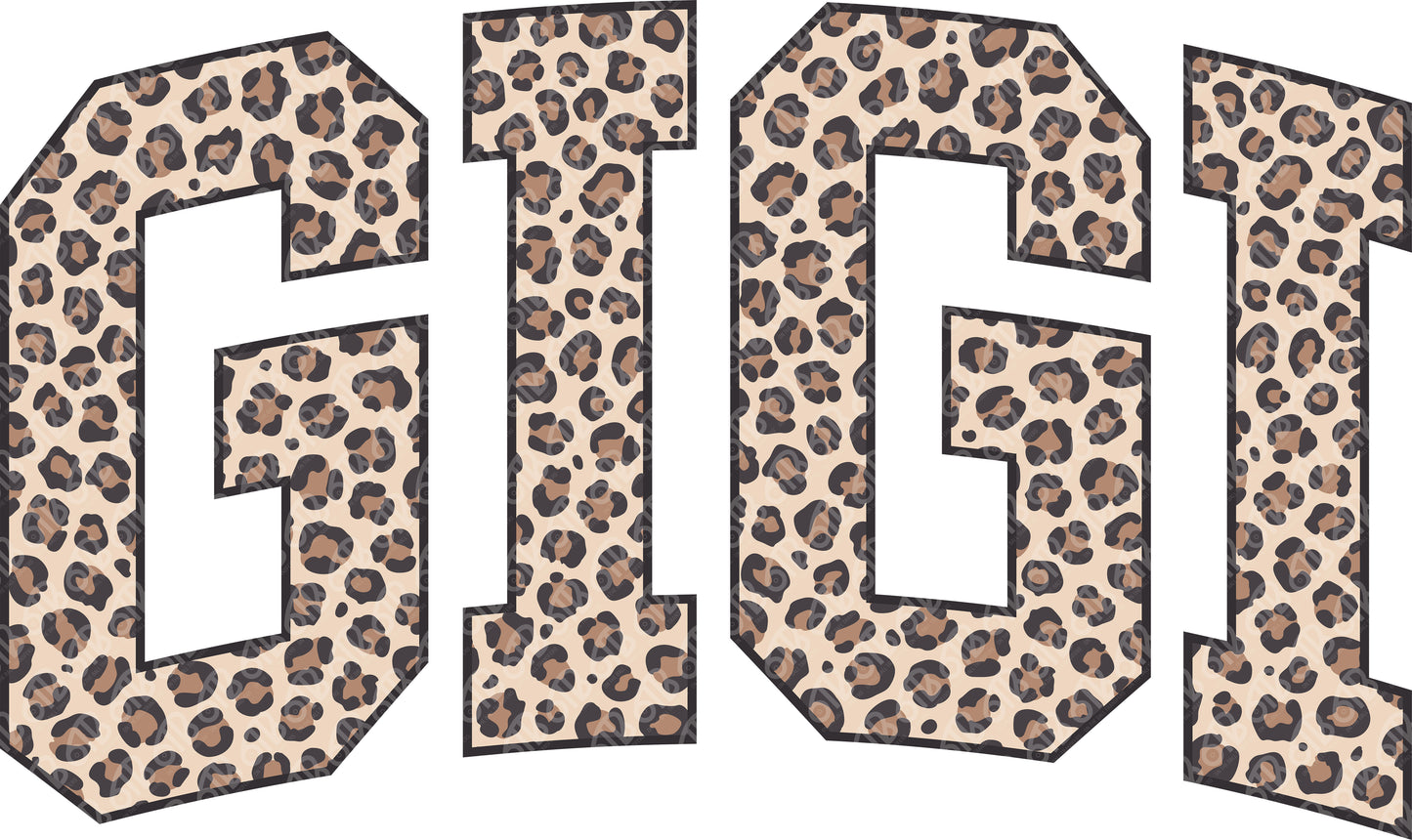 Gigi Leopard print DTF Transfer