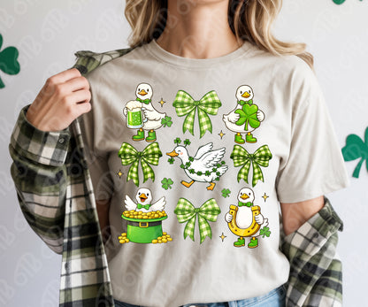 St. patrick's Coquette Goose DTF Transfer