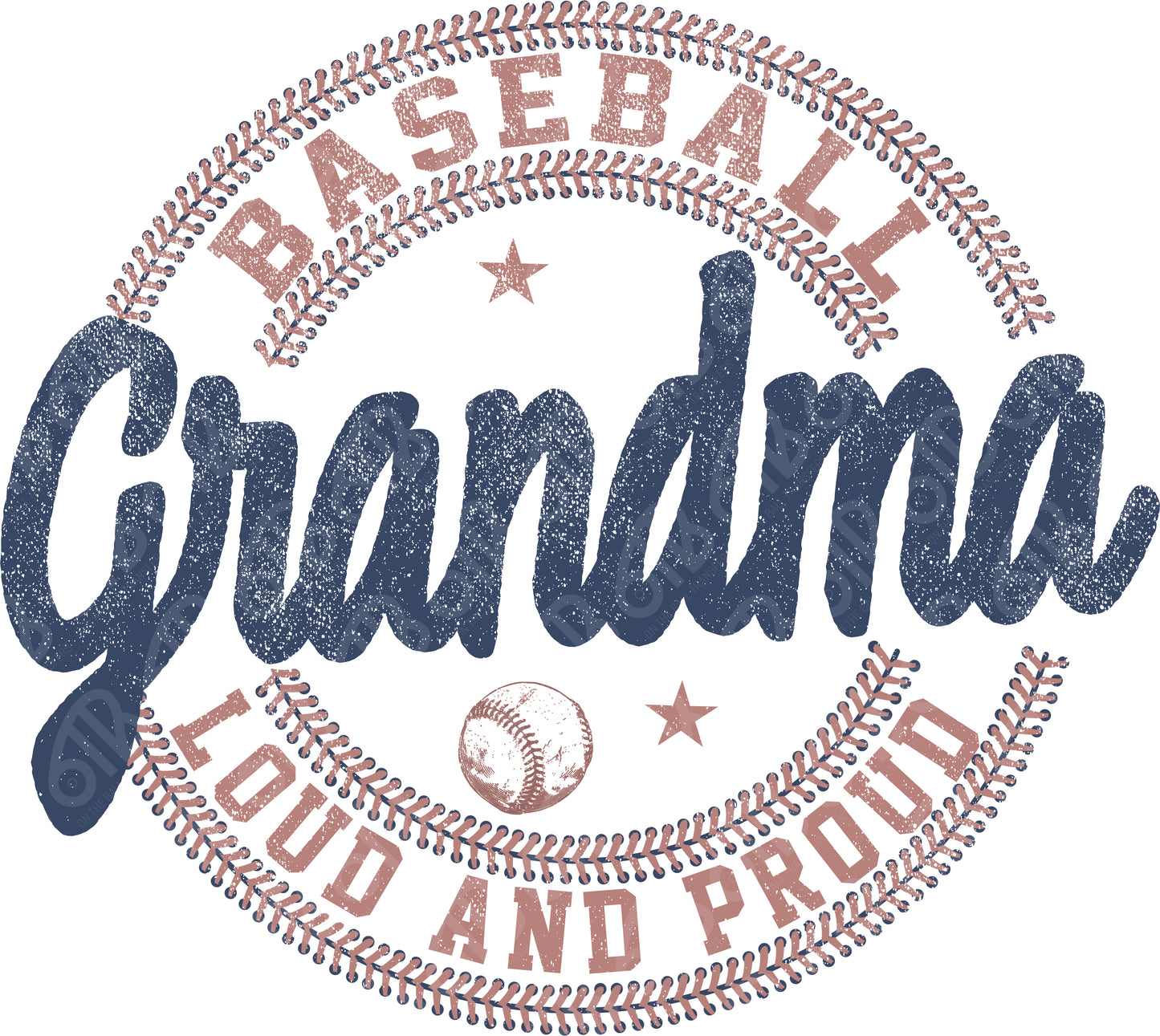 Baseball Grandma Loud and Proud DTF Transfer
