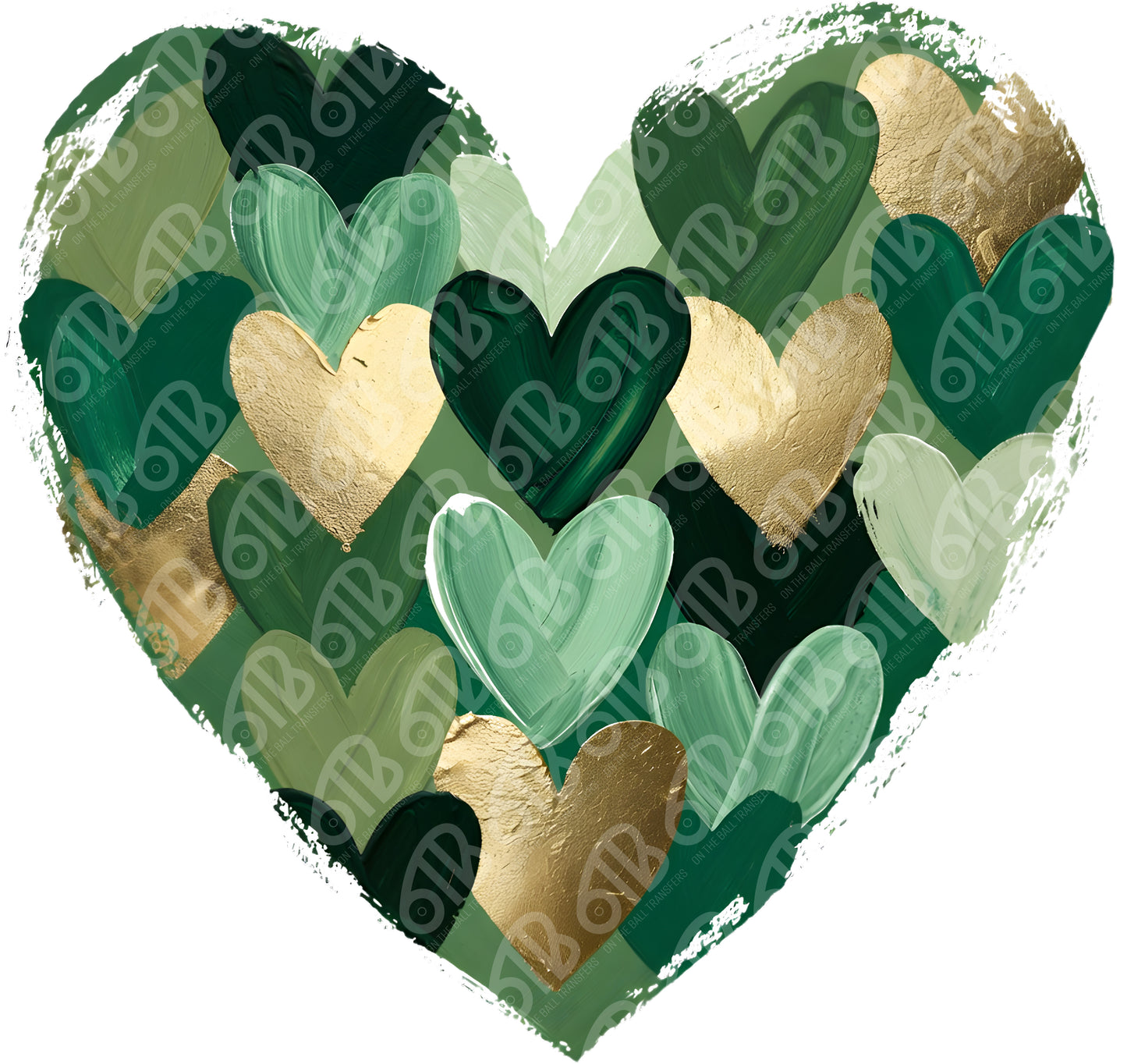 Hand Painted St. Patrick's Day Heart DTF Transfer
