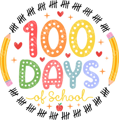 100 Days of School Countdown DTF Transfer