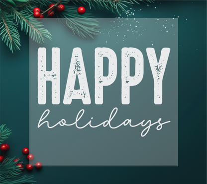 Happy Holidays DTF Transfer