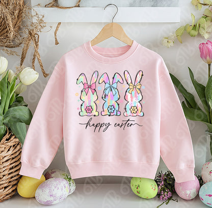 Happy Easter Bunny Trio DTF Transfer