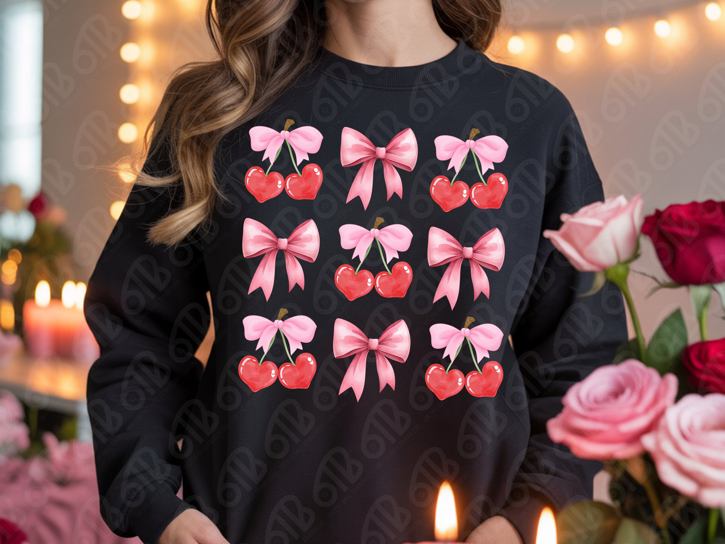 Cherry Bow Coquette DTF Transfer