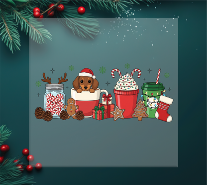 Dachshund Christmas Treats DTF Transfer