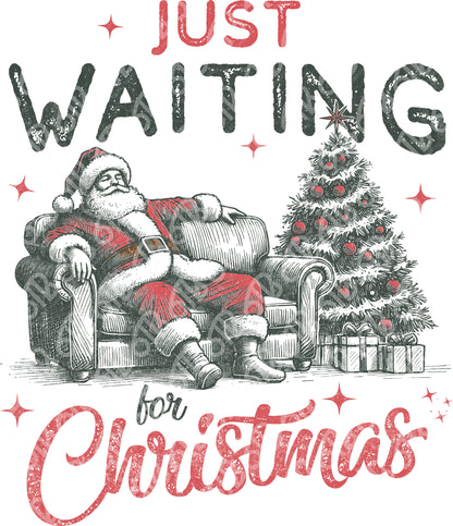 Just Waiting for Christmas DTF Transfer