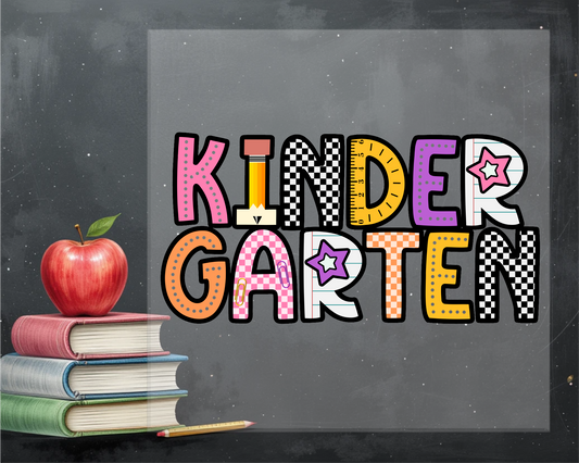 Cute Kindergarten DTF Transfer