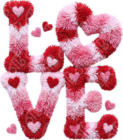 Love Faux Yarn DTF Transfer