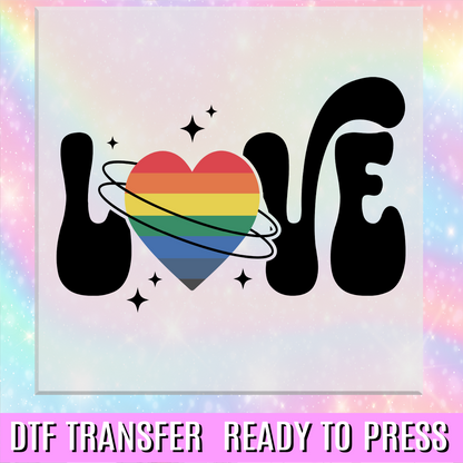 Love Orbit Pride DTF Transfer
