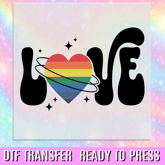 Love Orbit Pride DTF Transfer