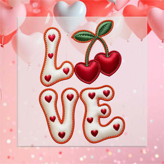Love Faux Embroidery DTF Transfer