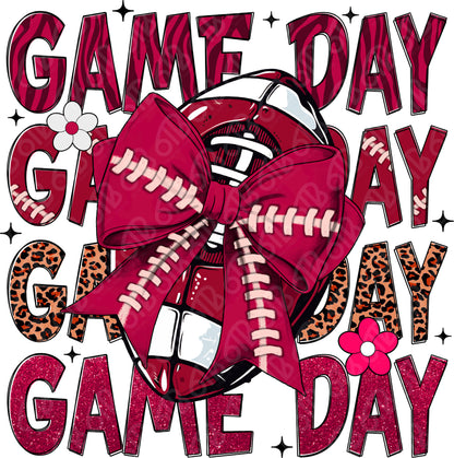 Football Game Day Maroon DTF Transfer