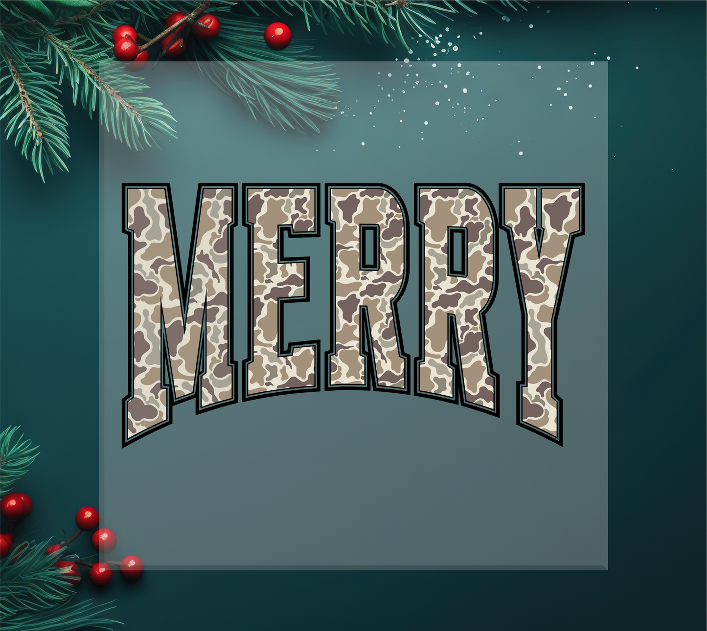 Camo Merry DTF Transfer