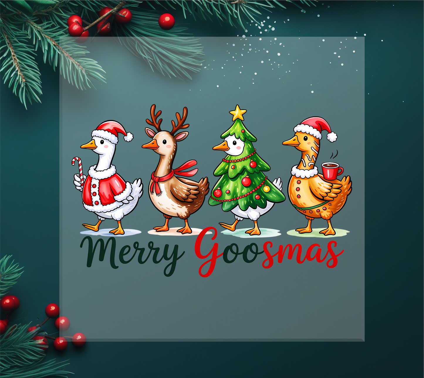 Merry Goosmas DTF Transfer