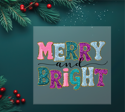 Merry and Bright DTF Transfer