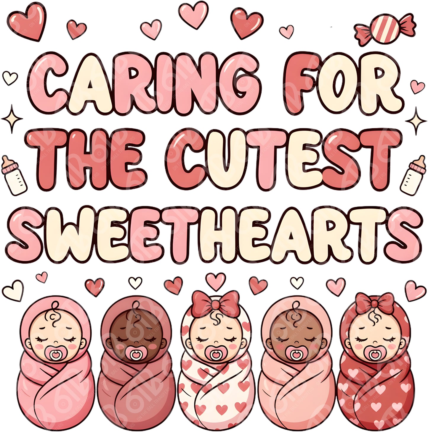 Caring for the cutest Sweethearts DTF Transfer