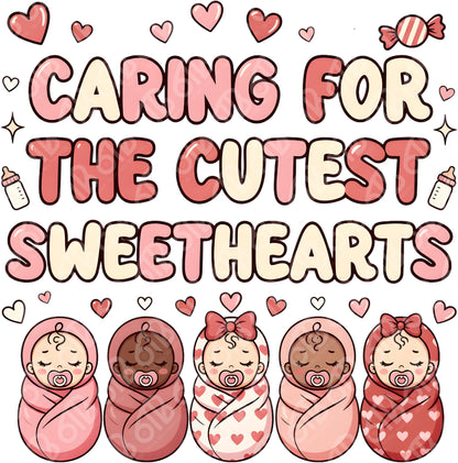 Caring for the cutest Sweethearts DTF Transfer