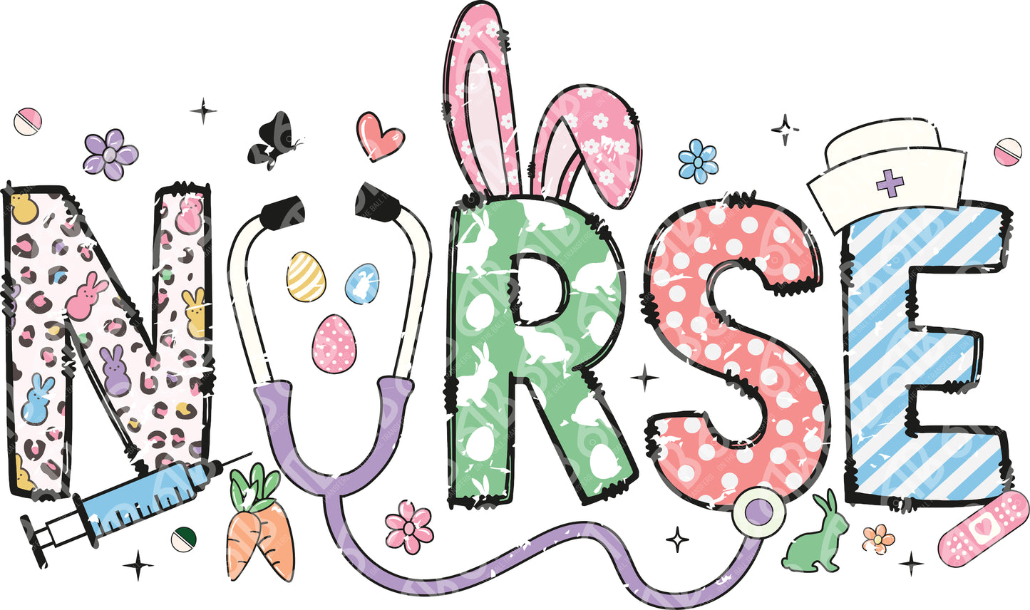 Easter Nurse DTF Transfers