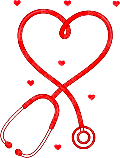 Heart Stethoscope DTF Transfer