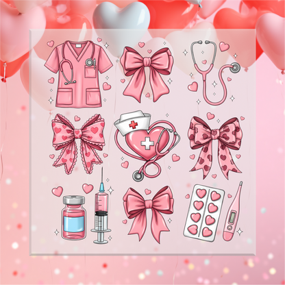Nurse Valentine's Day Coquette DTF Transfer