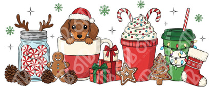 Dachshund Christmas Treats DTF Transfer