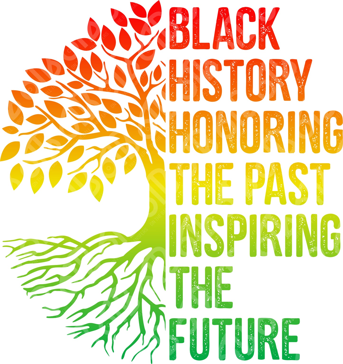 Black History Tree DTF Transfer