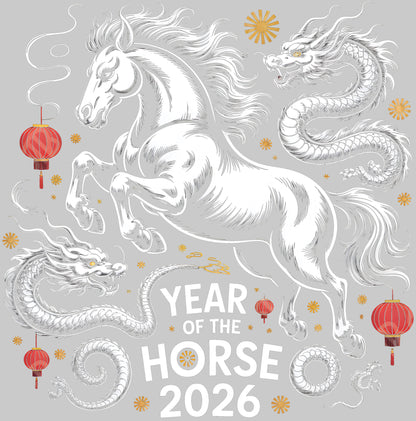 Lunar New Year White DTF Transfer