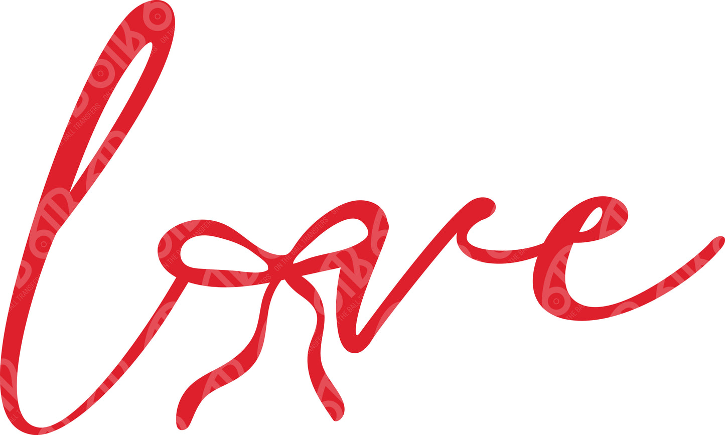 Script Love (Front and Sleeves) DTF Transfer