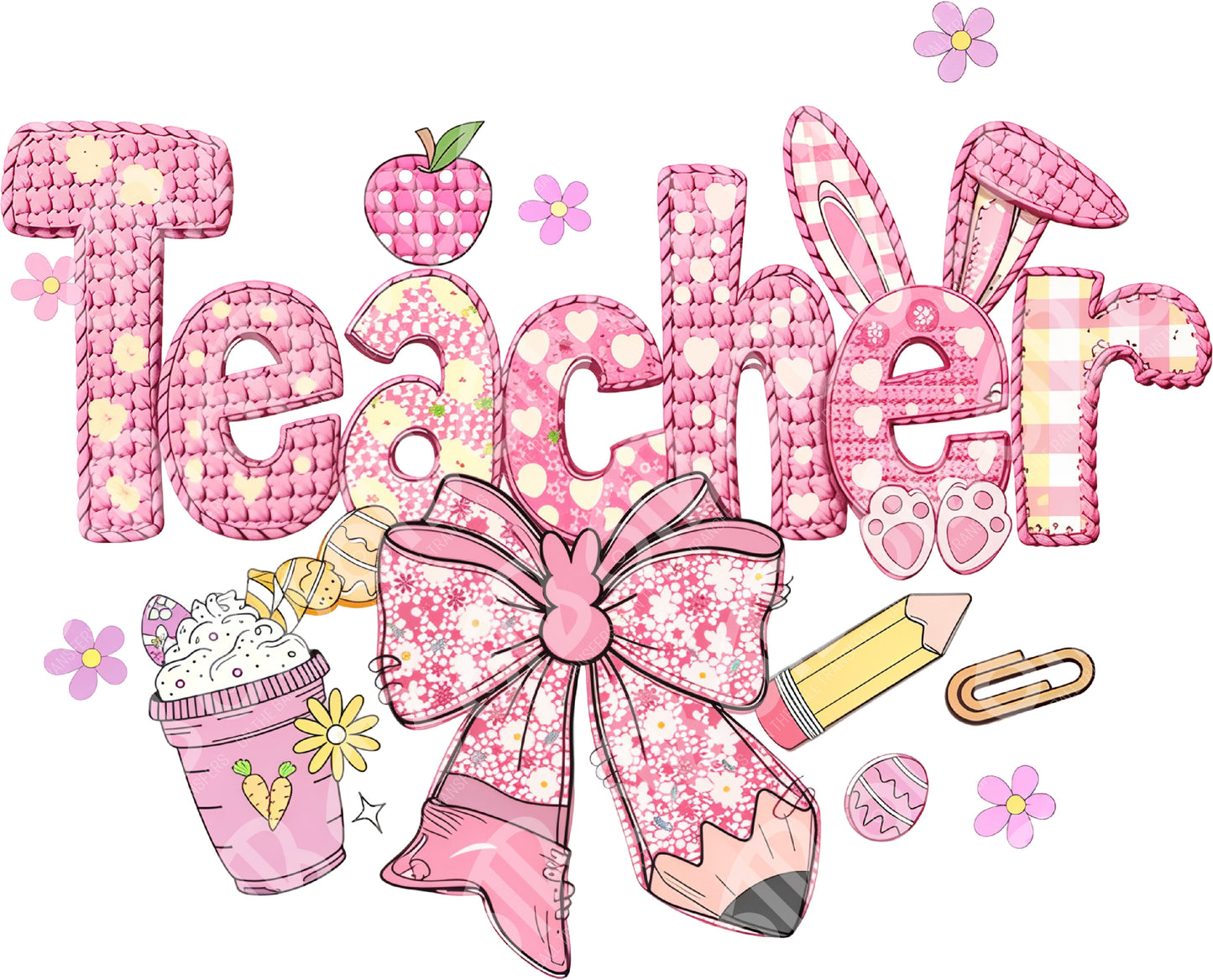 Easter Teacher DTF Transfer