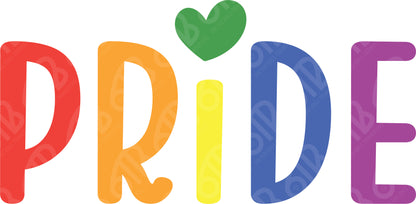Pride Rainbow Text DTF Transfer