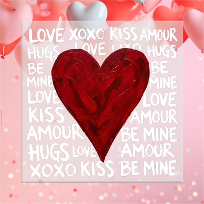 Painted Hearts DTF Transfer