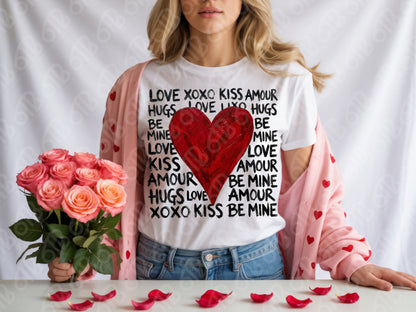 Painted Hearts DTF Transfer