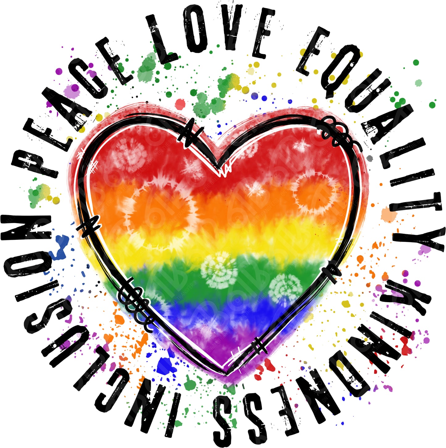 Peace Love Equality DTF Transfer