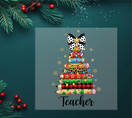 Teacher Pencil Tree DTF Transfer