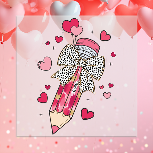 Valentines day Pencil DTF Transfer