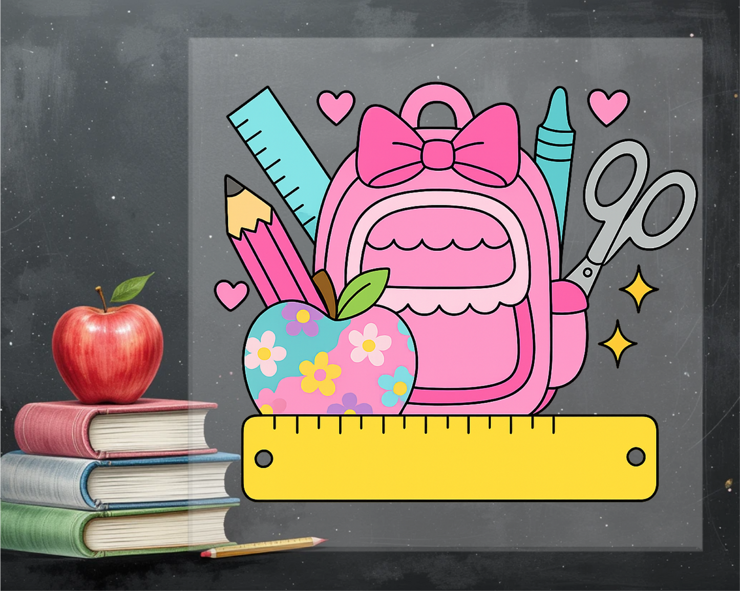 Back to School Backpack DTF Transfer