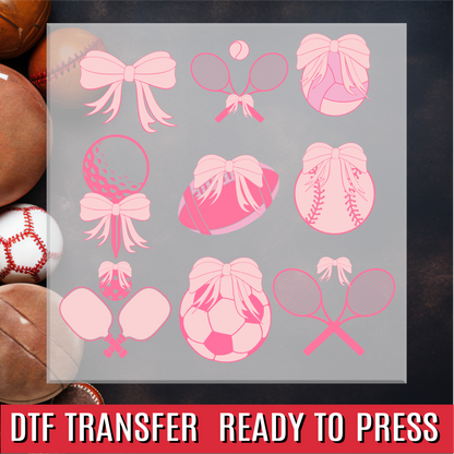 Pink Sports Coquette DTF Transfer