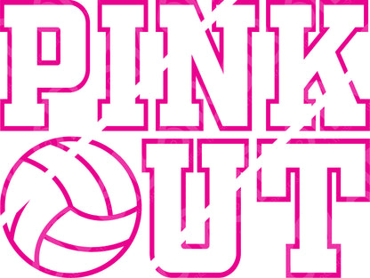 Volleyball Pink Out DTF Transfer