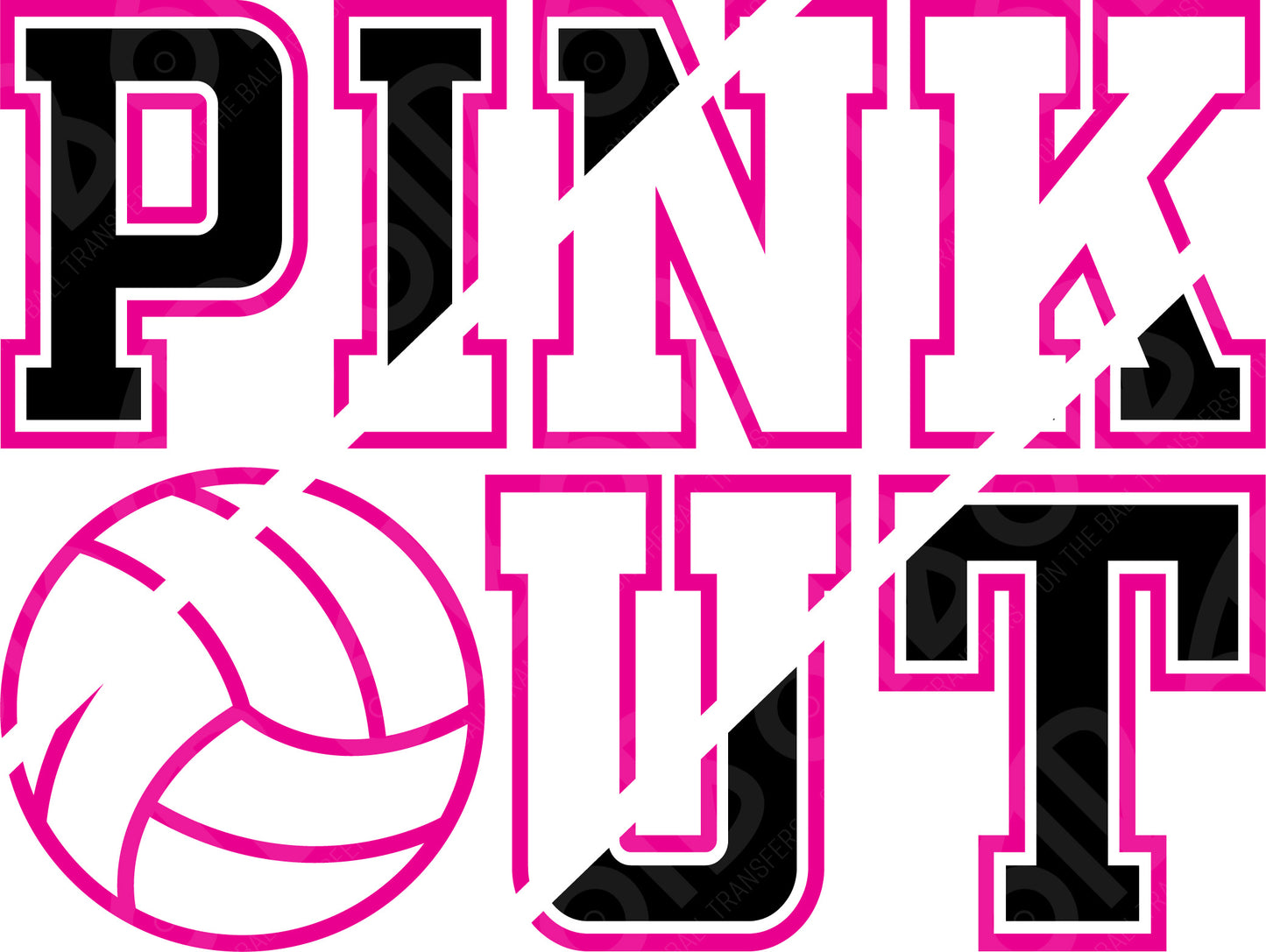 Volleyball Pink Out DTF Transfer