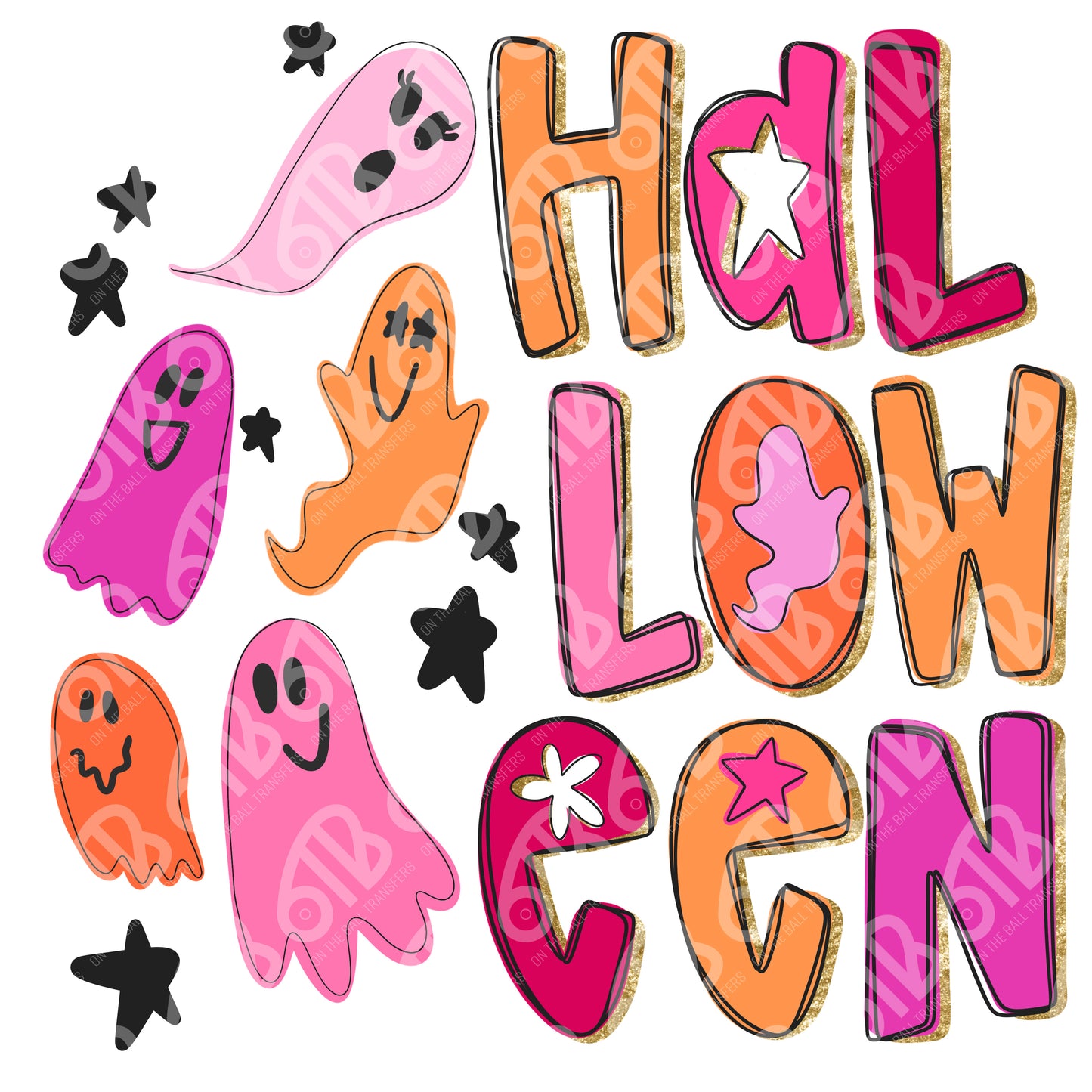 Halloween Ghost Preppy DTF Transfer