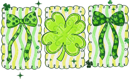 Preppy Shamrock Bows DTF Transfer