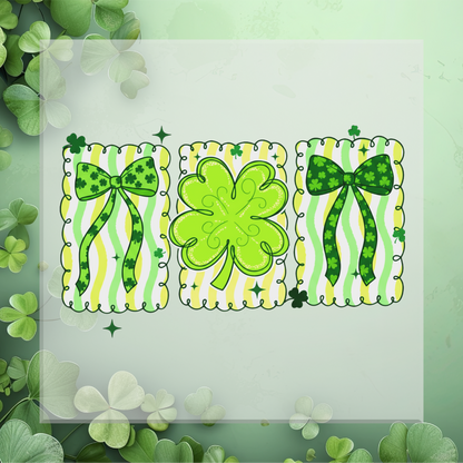 Preppy Shamrock Bows DTF Transfer