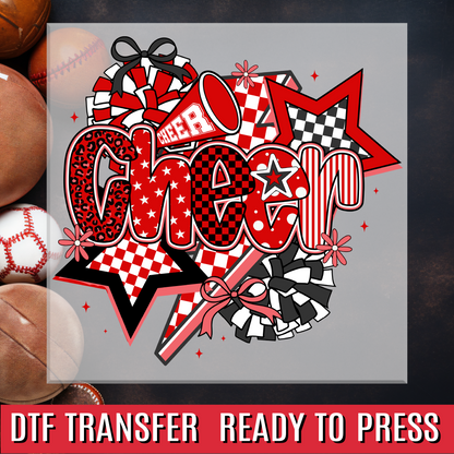 Cheer Coquette Preppy Collage DTF Transfer
