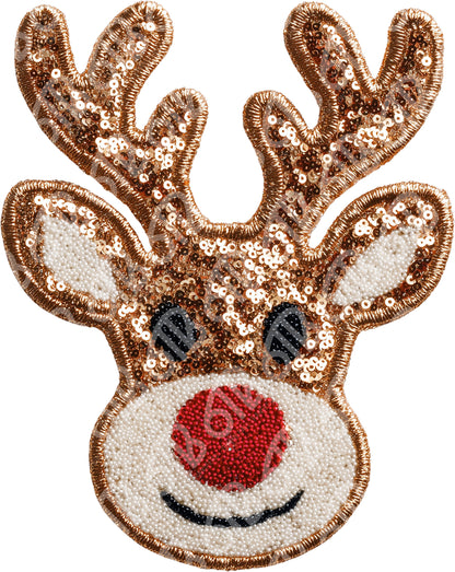 Reindeer Faux Sequins DTF Transfer