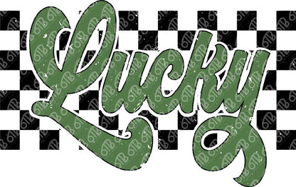Lucky Checkered Sublimation Transfer