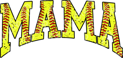Softball Mama Varsity Arch DTF Transfer