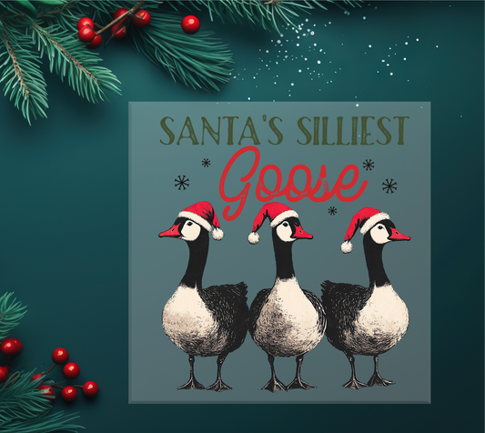 Santa's Silliest Goose DTF Transfer
